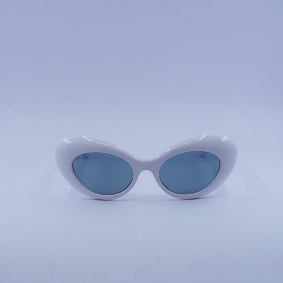 Versace VE4456U 314/1 Sunglasses White Oval Frame, Grey Lenses main image 11